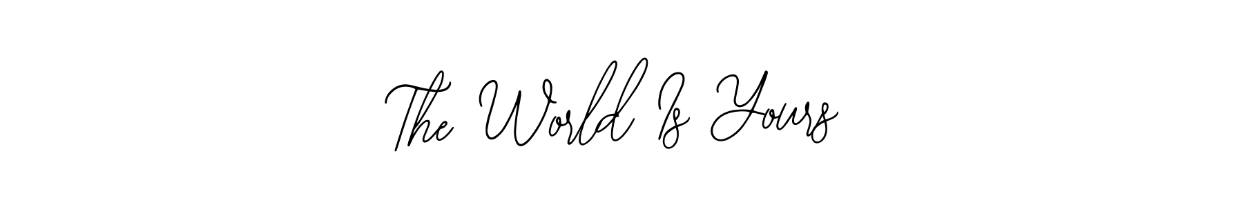 Similarly Bearetta-2O07w is the best handwritten signature design. Signature creator online .You can use it as an online autograph creator for name The World Is Yours. The World Is Yours signature style 12 images and pictures png