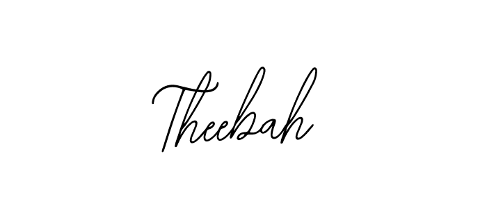 Design your own signature with our free online signature maker. With this signature software, you can create a handwritten (Bearetta-2O07w) signature for name Theebah. Theebah signature style 12 images and pictures png