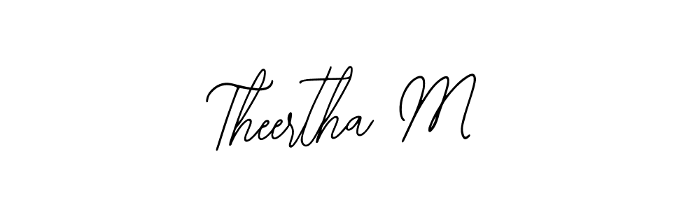 Create a beautiful signature design for name Theertha M. With this signature (Bearetta-2O07w) fonts, you can make a handwritten signature for free. Theertha M signature style 12 images and pictures png
