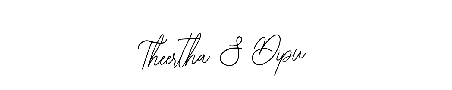 This is the best signature style for the Theertha S Dipu name. Also you like these signature font (Bearetta-2O07w). Mix name signature. Theertha S Dipu signature style 12 images and pictures png