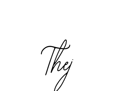 You should practise on your own different ways (Bearetta-2O07w) to write your name (Thej) in signature. don't let someone else do it for you. Thej signature style 12 images and pictures png