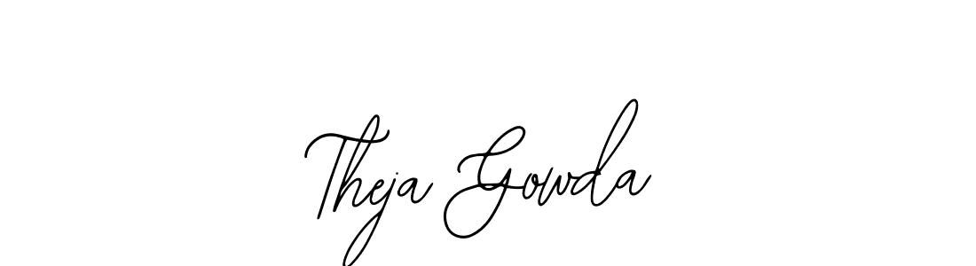 Also You can easily find your signature by using the search form. We will create Theja Gowda name handwritten signature images for you free of cost using Bearetta-2O07w sign style. Theja Gowda signature style 12 images and pictures png