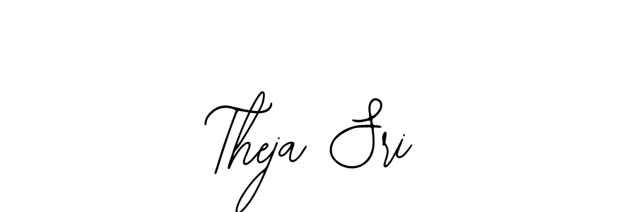 You should practise on your own different ways (Bearetta-2O07w) to write your name (Theja Sri) in signature. don't let someone else do it for you. Theja Sri signature style 12 images and pictures png