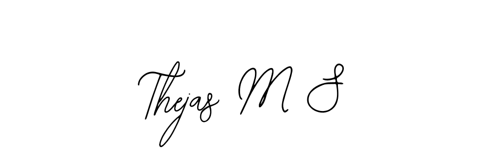 Similarly Bearetta-2O07w is the best handwritten signature design. Signature creator online .You can use it as an online autograph creator for name Thejas M S. Thejas M S signature style 12 images and pictures png