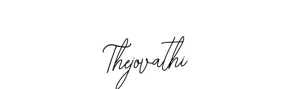 How to make Thejovathi name signature. Use Bearetta-2O07w style for creating short signs online. This is the latest handwritten sign. Thejovathi signature style 12 images and pictures png