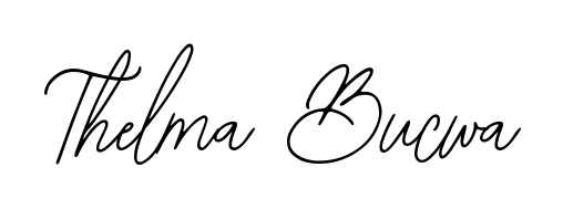 Express your personality with a custom Thelma Bucwa signature crafted with Bearetta-2O07w typography. Free transparent PNG download available. Thelma Bucwa signature style 12 images and pictures png