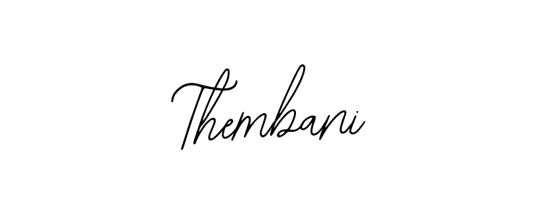 Use a signature maker to create a handwritten signature online. With this signature software, you can design (Bearetta-2O07w) your own signature for name Thembani. Thembani signature style 12 images and pictures png