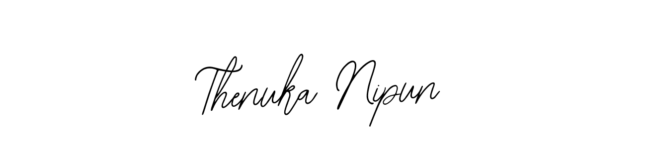 How to make Thenuka Nipun name signature. Use Bearetta-2O07w style for creating short signs online. This is the latest handwritten sign. Thenuka Nipun signature style 12 images and pictures png
