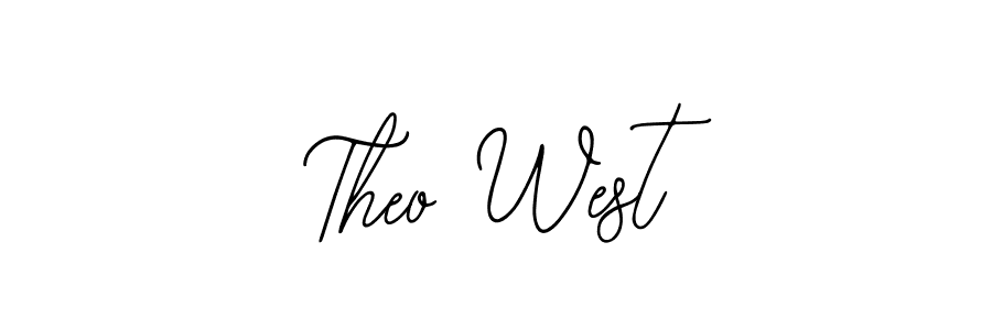 You should practise on your own different ways (Bearetta-2O07w) to write your name (Theo West) in signature. don't let someone else do it for you. Theo West signature style 12 images and pictures png