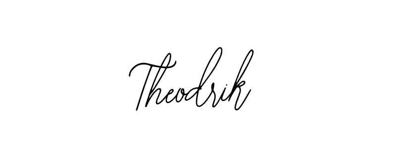 Design your own signature with our free online signature maker. With this signature software, you can create a handwritten (Bearetta-2O07w) signature for name Theodrik. Theodrik signature style 12 images and pictures png