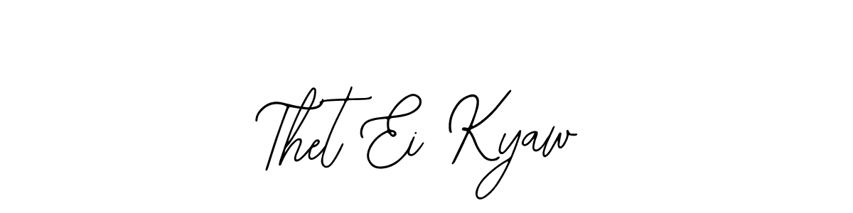 Make a beautiful signature design for name Thet Ei Kyaw. With this signature (Bearetta-2O07w) style, you can create a handwritten signature for free. Thet Ei Kyaw signature style 12 images and pictures png