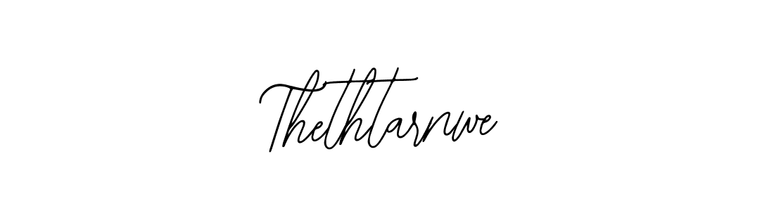 How to make Thethtarnwe name signature. Use Bearetta-2O07w style for creating short signs online. This is the latest handwritten sign. Thethtarnwe signature style 12 images and pictures png