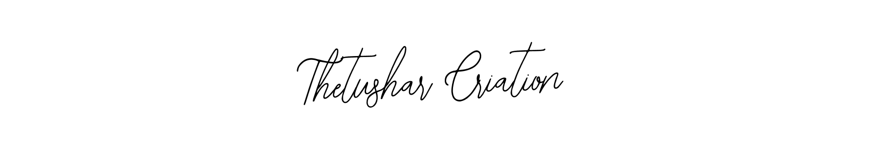 It looks lik you need a new signature style for name Thetushar Criation. Design unique handwritten (Bearetta-2O07w) signature with our free signature maker in just a few clicks. Thetushar Criation signature style 12 images and pictures png