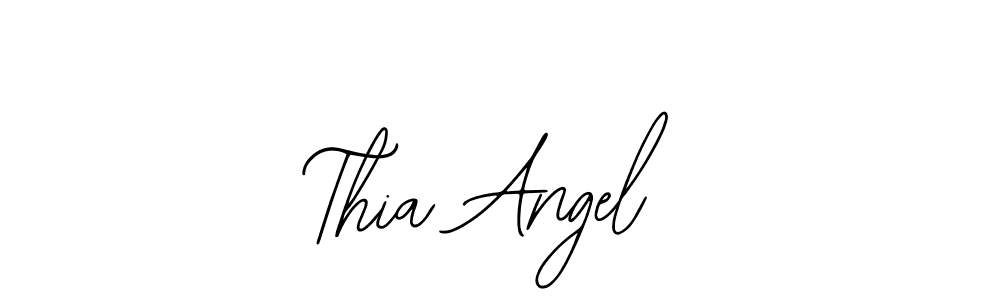 You should practise on your own different ways (Bearetta-2O07w) to write your name (Thia Angel) in signature. don't let someone else do it for you. Thia Angel signature style 12 images and pictures png