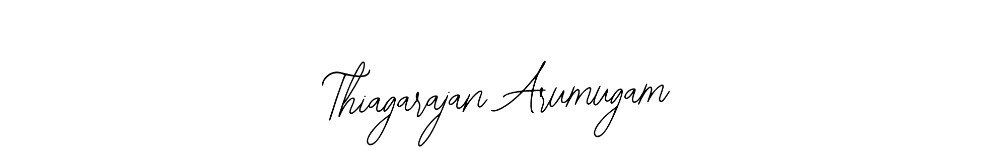 How to make Thiagarajan Arumugam name signature. Use Bearetta-2O07w style for creating short signs online. This is the latest handwritten sign. Thiagarajan Arumugam signature style 12 images and pictures png