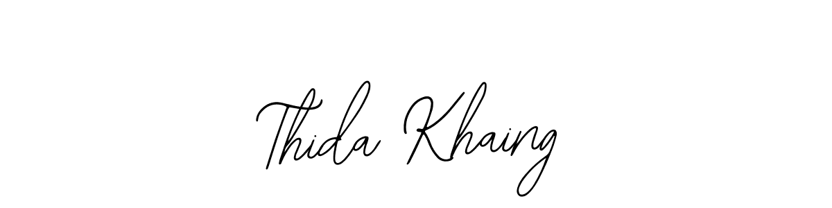 Use a signature maker to create a handwritten signature online. With this signature software, you can design (Bearetta-2O07w) your own signature for name Thida Khaing. Thida Khaing signature style 12 images and pictures png