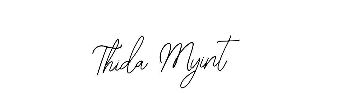 You should practise on your own different ways (Bearetta-2O07w) to write your name (Thida Myint) in signature. don't let someone else do it for you. Thida Myint signature style 12 images and pictures png