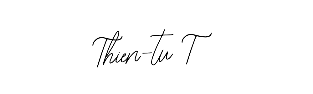 Similarly Bearetta-2O07w is the best handwritten signature design. Signature creator online .You can use it as an online autograph creator for name Thien-tu T. Thien-tu T signature style 12 images and pictures png