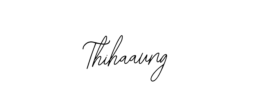 Design your own signature with our free online signature maker. With this signature software, you can create a handwritten (Bearetta-2O07w) signature for name Thihaaung. Thihaaung signature style 12 images and pictures png