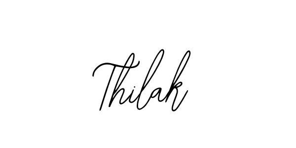 Design your own signature with our free online signature maker. With this signature software, you can create a handwritten (Bearetta-2O07w) signature for name Thilak. Thilak signature style 12 images and pictures png