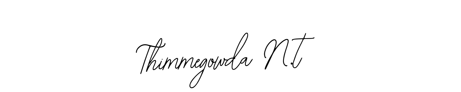if you are searching for the best signature style for your name Thimmegowda N.t. so please give up your signature search. here we have designed multiple signature styles  using Bearetta-2O07w. Thimmegowda N.t signature style 12 images and pictures png