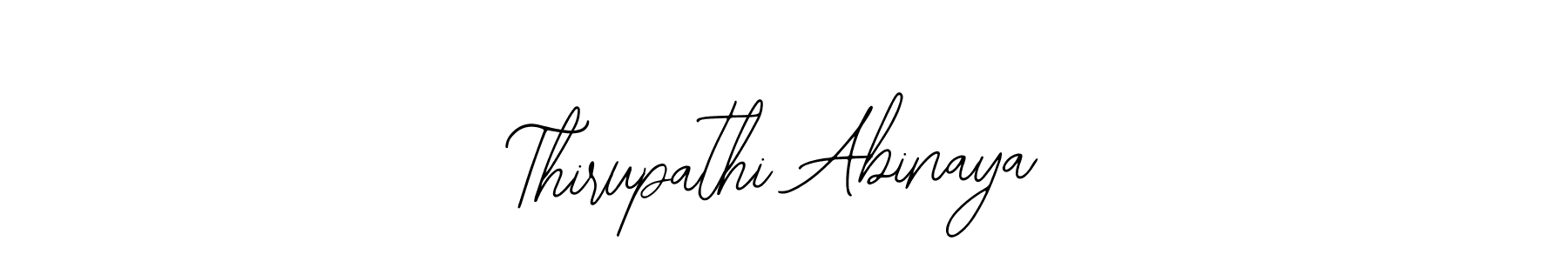 How to make Thirupathi Abinaya name signature. Use Bearetta-2O07w style for creating short signs online. This is the latest handwritten sign. Thirupathi Abinaya signature style 12 images and pictures png