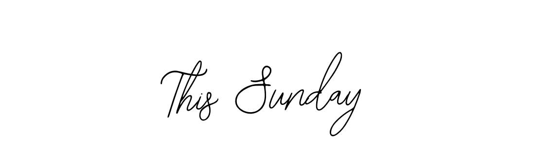 Also You can easily find your signature by using the search form. We will create This Sunday name handwritten signature images for you free of cost using Bearetta-2O07w sign style. This Sunday signature style 12 images and pictures png