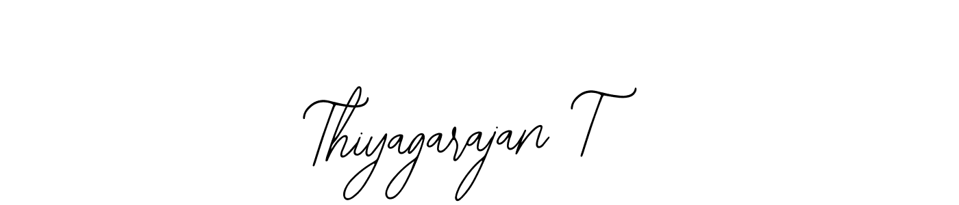 Also we have Thiyagarajan T name is the best signature style. Create professional handwritten signature collection using Bearetta-2O07w autograph style. Thiyagarajan T signature style 12 images and pictures png