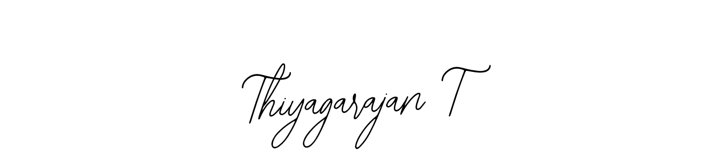 Also we have Thiyagarajan T name is the best signature style. Create professional handwritten signature collection using Bearetta-2O07w autograph style. Thiyagarajan T signature style 12 images and pictures png