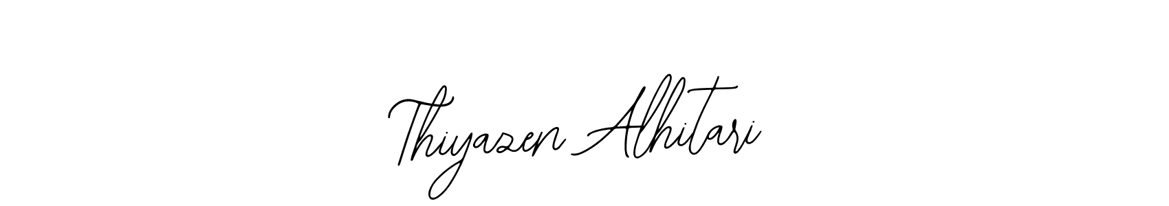 Also You can easily find your signature by using the search form. We will create Thiyazen Alhitari name handwritten signature images for you free of cost using Bearetta-2O07w sign style. Thiyazen Alhitari signature style 12 images and pictures png