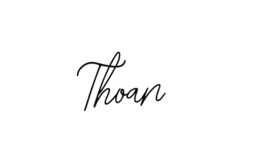 Use a signature maker to create a handwritten signature online. With this signature software, you can design (Bearetta-2O07w) your own signature for name Thoan. Thoan signature style 12 images and pictures png