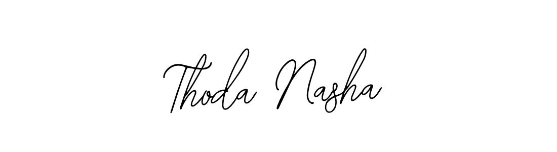 Similarly Bearetta-2O07w is the best handwritten signature design. Signature creator online .You can use it as an online autograph creator for name Thoda Nasha. Thoda Nasha signature style 12 images and pictures png