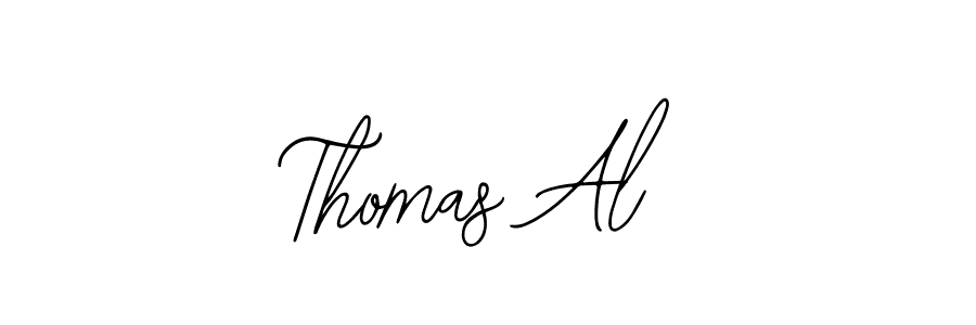 Use a signature maker to create a handwritten signature online. With this signature software, you can design (Bearetta-2O07w) your own signature for name Thomas Al. Thomas Al signature style 12 images and pictures png