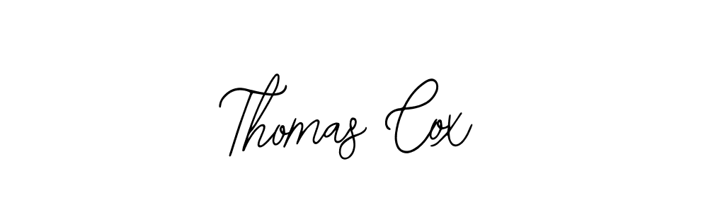 How to make Thomas Cox name signature. Use Bearetta-2O07w style for creating short signs online. This is the latest handwritten sign. Thomas Cox signature style 12 images and pictures png