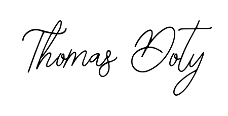 Designed for modern professionals: Thomas Doty name signature crafted with Bearetta-2O07w script. Ready for digital PDF workflows. Thomas Doty signature style 12 images and pictures png