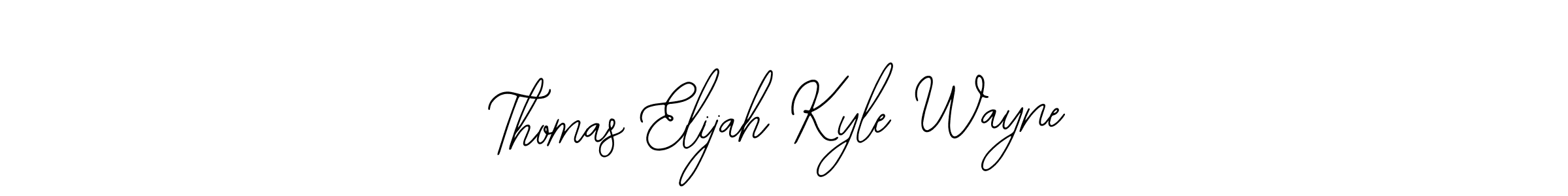 Bearetta-2O07w is a professional signature style that is perfect for those who want to add a touch of class to their signature. It is also a great choice for those who want to make their signature more unique. Get Thomas Elijah Kyle Wayne name to fancy signature for free. Thomas Elijah Kyle Wayne signature style 12 images and pictures png