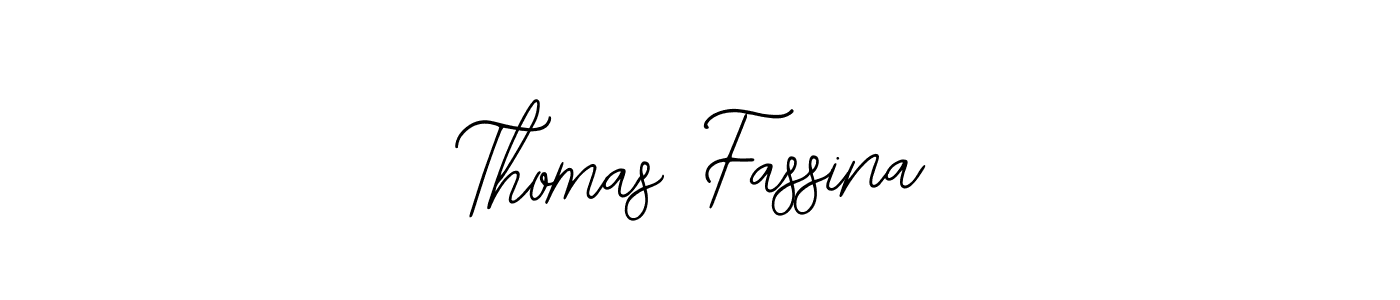 How to make Thomas Fassina name signature. Use Bearetta-2O07w style for creating short signs online. This is the latest handwritten sign. Thomas Fassina signature style 12 images and pictures png