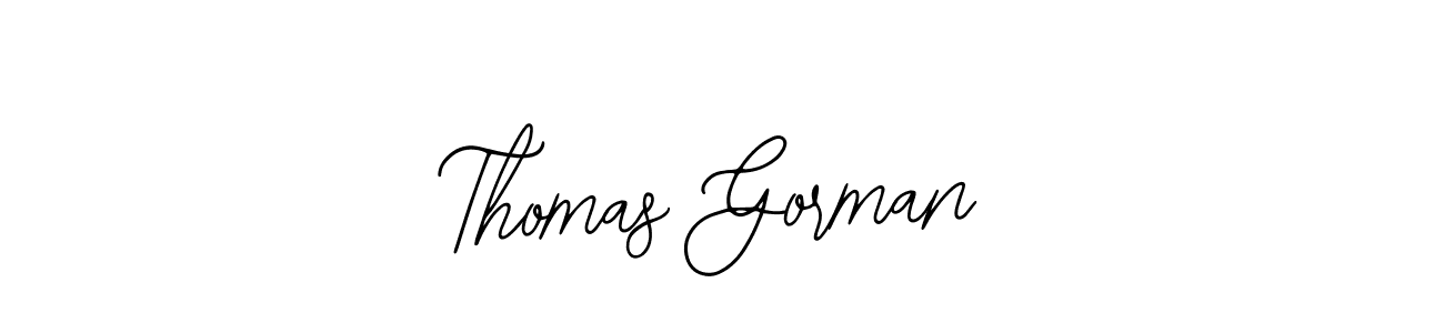 How to make Thomas Gorman name signature. Use Bearetta-2O07w style for creating short signs online. This is the latest handwritten sign. Thomas Gorman signature style 12 images and pictures png