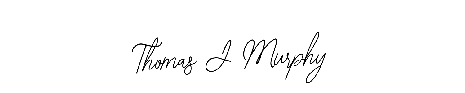 How to make Thomas J Murphy name signature. Use Bearetta-2O07w style for creating short signs online. This is the latest handwritten sign. Thomas J Murphy signature style 12 images and pictures png