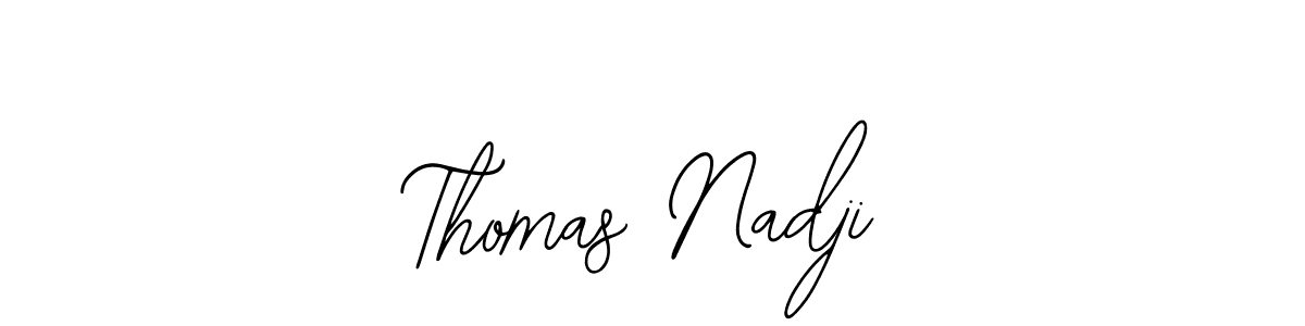 This is the best signature style for the Thomas Nadji name. Also you like these signature font (Bearetta-2O07w). Mix name signature. Thomas Nadji signature style 12 images and pictures png