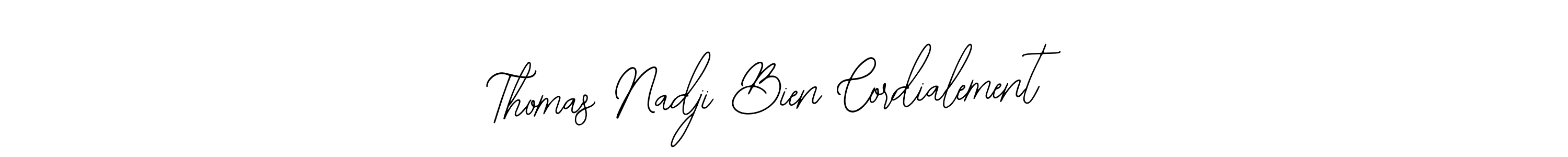 Make a beautiful signature design for name Thomas Nadji Bien Cordialement. Use this online signature maker to create a handwritten signature for free. Thomas Nadji Bien Cordialement signature style 12 images and pictures png