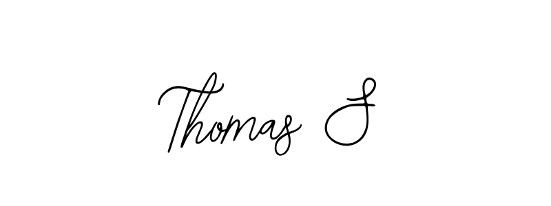 How to make Thomas S name signature. Use Bearetta-2O07w style for creating short signs online. This is the latest handwritten sign. Thomas S signature style 12 images and pictures png