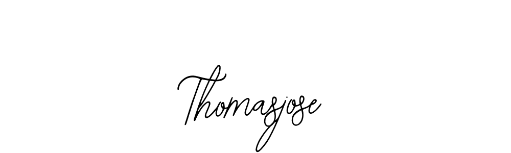 How to make Thomasjose name signature. Use Bearetta-2O07w style for creating short signs online. This is the latest handwritten sign. Thomasjose signature style 12 images and pictures png