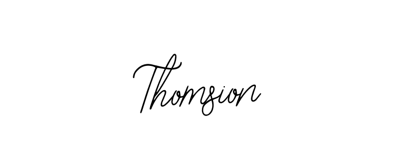 Design your own signature with our free online signature maker. With this signature software, you can create a handwritten (Bearetta-2O07w) signature for name Thomsion. Thomsion signature style 12 images and pictures png