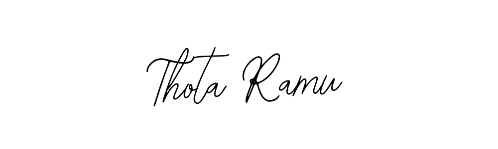 The best way (Bearetta-2O07w) to make a short signature is to pick only two or three words in your name. The name Thota Ramu include a total of six letters. For converting this name. Thota Ramu signature style 12 images and pictures png