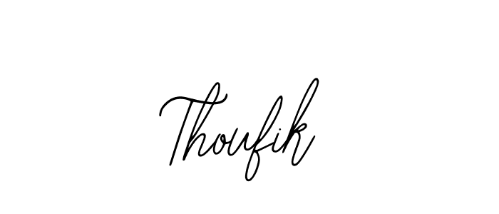 The best way (Bearetta-2O07w) to make a short signature is to pick only two or three words in your name. The name Thoufik include a total of six letters. For converting this name. Thoufik signature style 12 images and pictures png