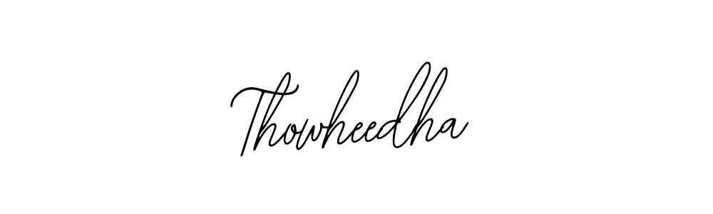 How to make Thowheedha signature? Bearetta-2O07w is a professional autograph style. Create handwritten signature for Thowheedha name. Thowheedha signature style 12 images and pictures png