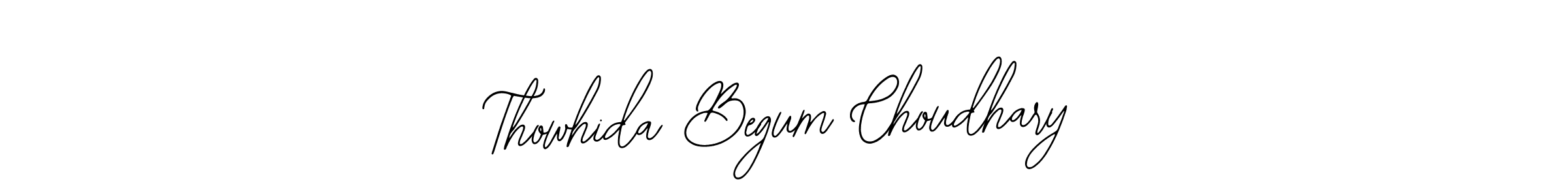 Use a signature maker to create a handwritten signature online. With this signature software, you can design (Bearetta-2O07w) your own signature for name Thowhida Begum Choudhary. Thowhida Begum Choudhary signature style 12 images and pictures png