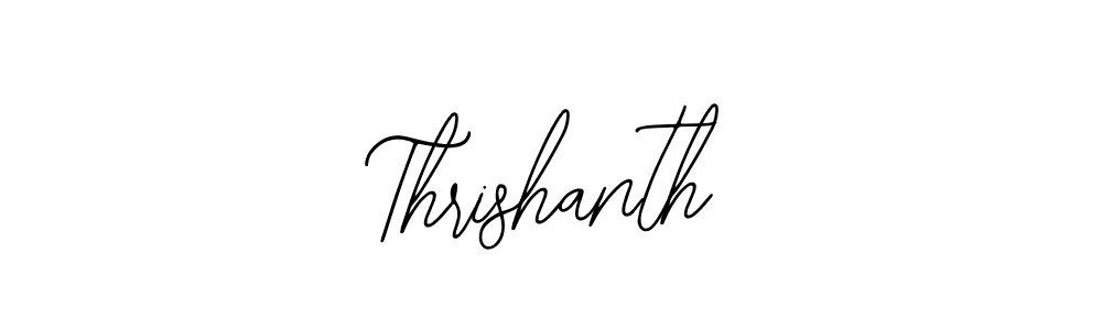 Use a signature maker to create a handwritten signature online. With this signature software, you can design (Bearetta-2O07w) your own signature for name Thrishanth. Thrishanth signature style 12 images and pictures png
