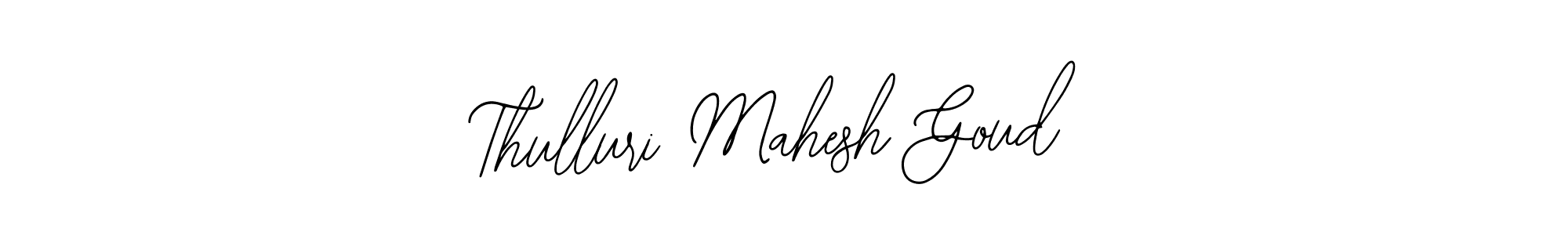 You should practise on your own different ways (Bearetta-2O07w) to write your name (Thulluri Mahesh Goud) in signature. don't let someone else do it for you. Thulluri Mahesh Goud signature style 12 images and pictures png